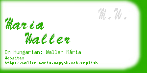 maria waller business card