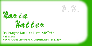 maria waller business card